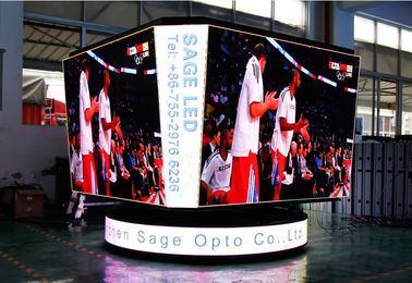 Hochauflösender LED Schirm des Basketball-Würfel-Stadions-LED der Schirm-P8mm der Neigungs-