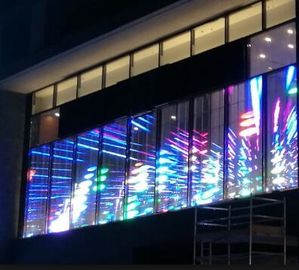 P5 SMD transparente LED-Anzeige im Freien im Freien für errichtende Werbung